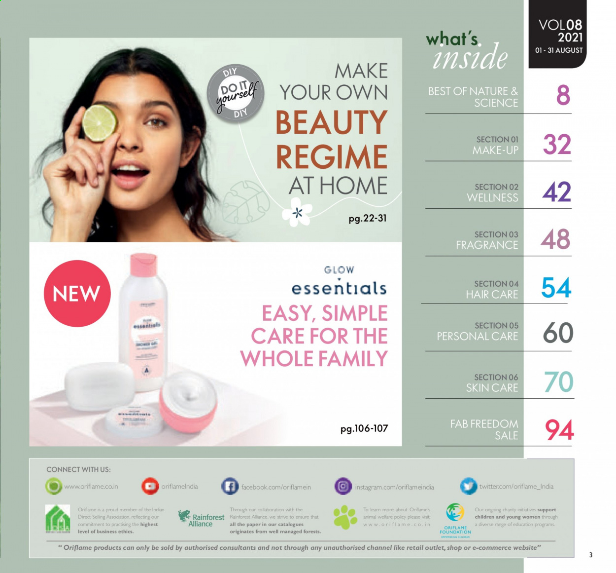 Oriflame offer  - 01.08.2021 - 31.08.2021. Page 3.