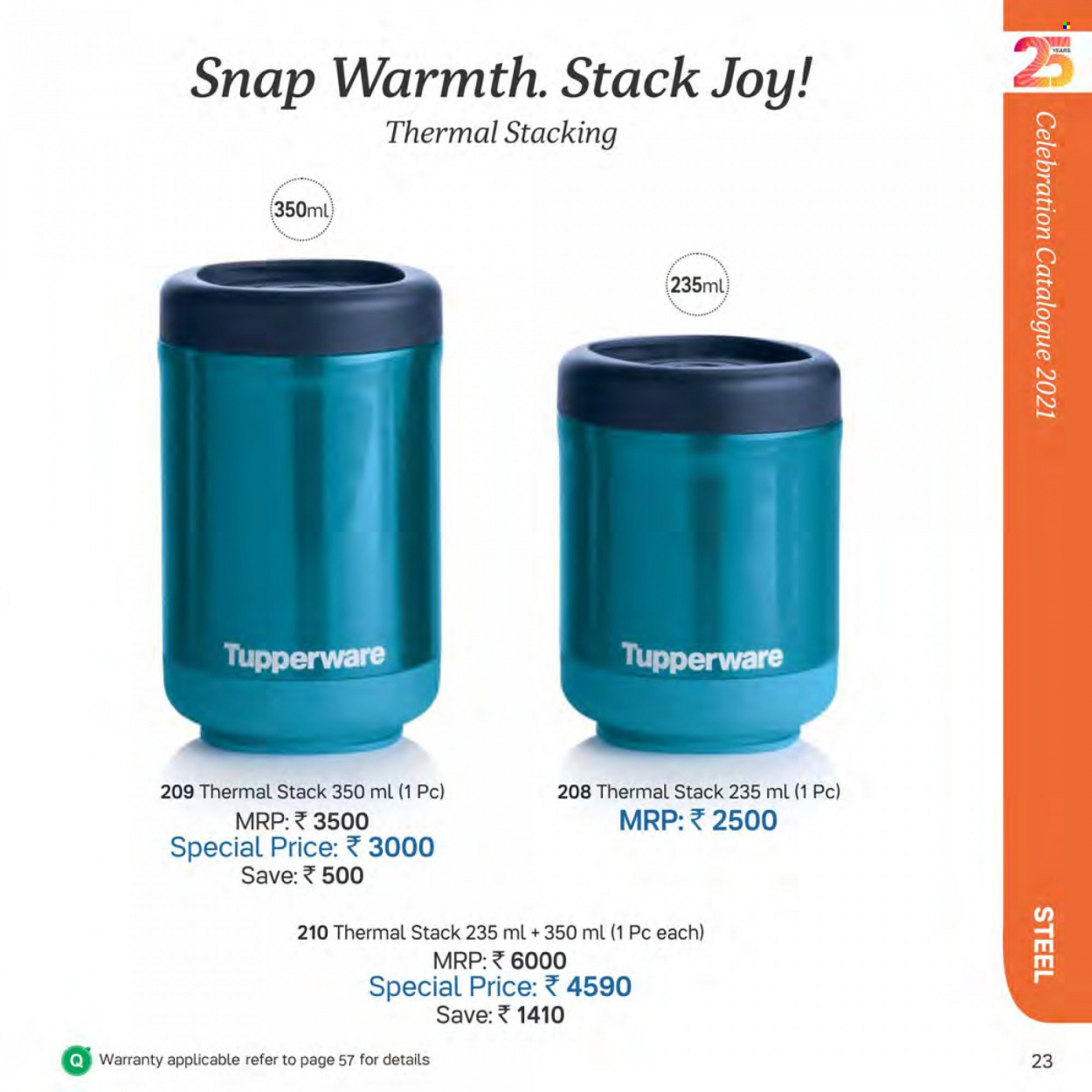 Tupperware offer . Page 23.